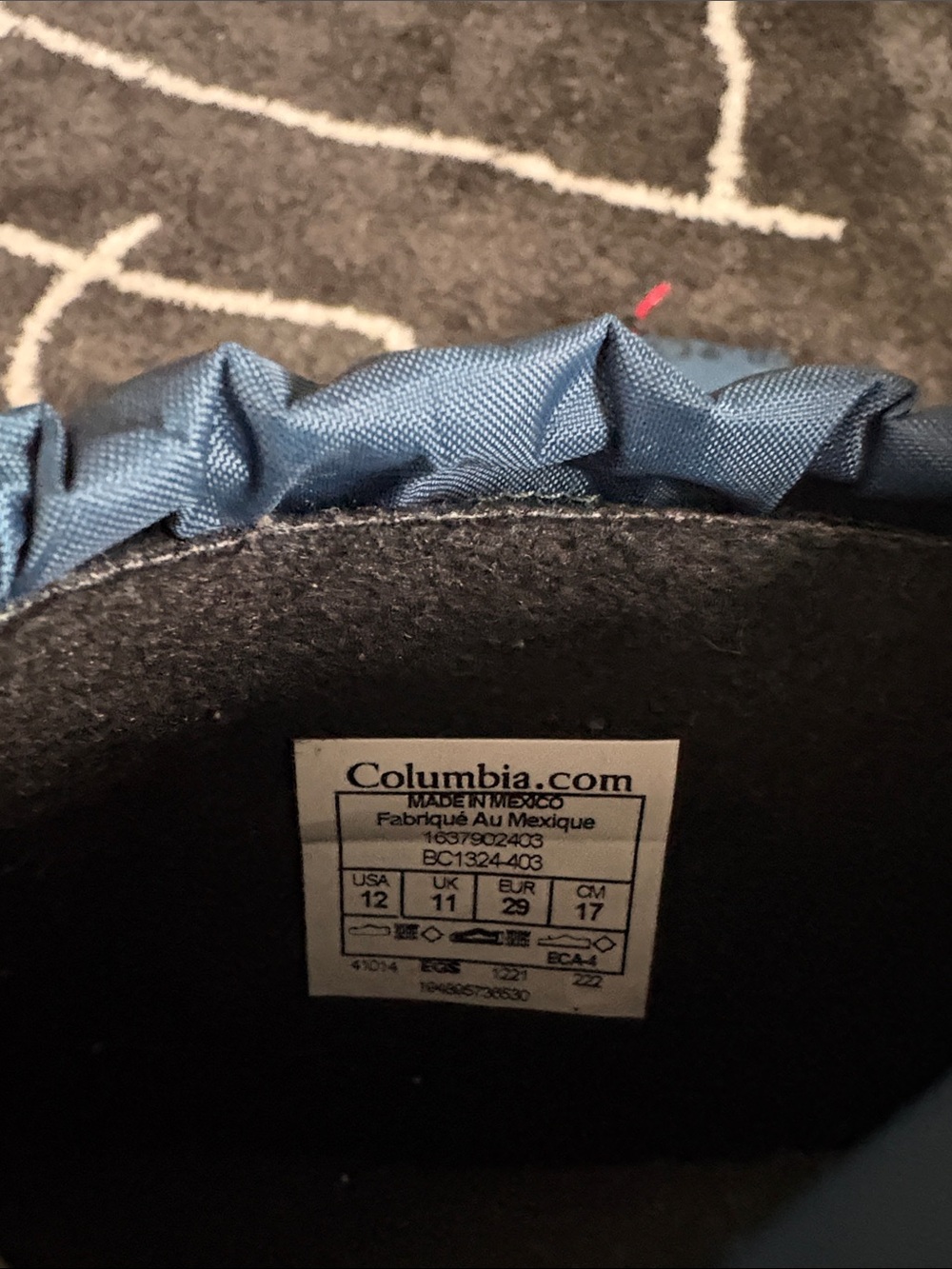 Columbia Boys' Navy Blue and Black Insulated Snow Boots with Red Accents - Picture 6 of 10